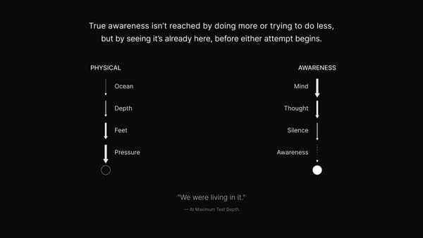 A Descent into Awareness